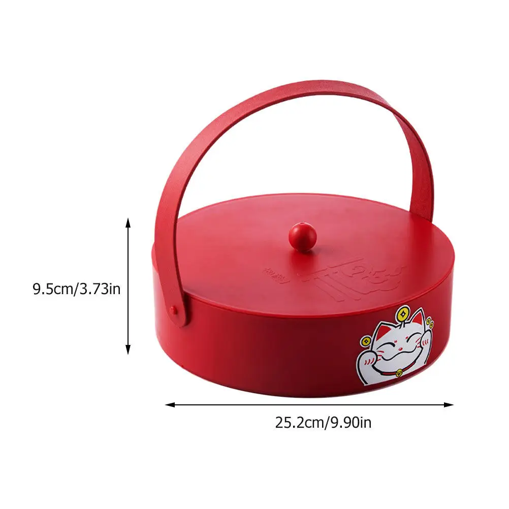 Multi Grid Food Storage Tray Chinese Style Portable Snack Plate for Cookies Fruit Dessert Serving