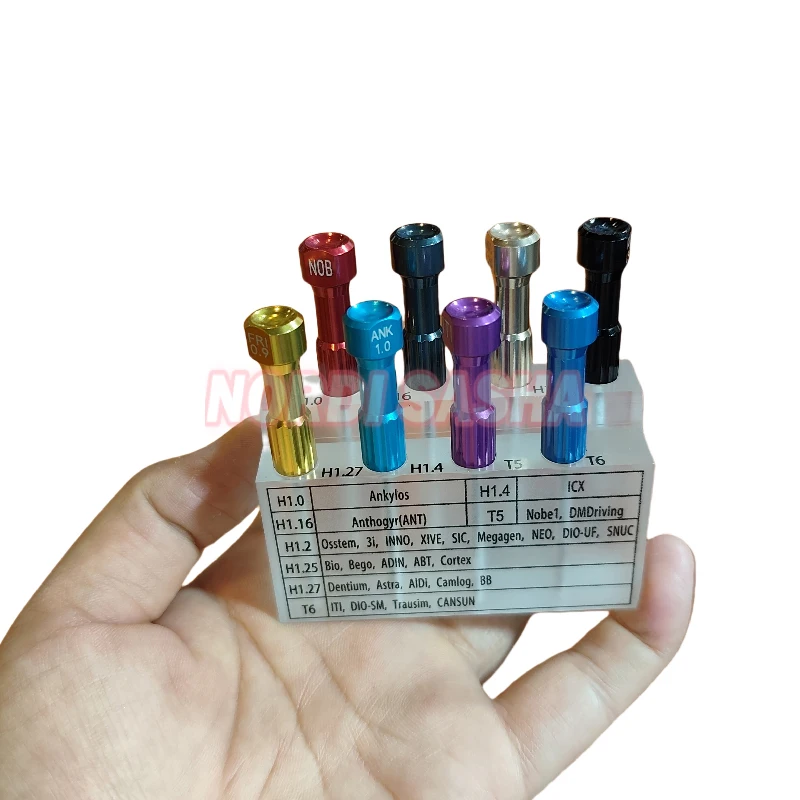 Dental Lab 6.2cm Technician Screwdriver Stainless Steel DIY Micro Screwdriver Implant Multiple Color Screw Driver