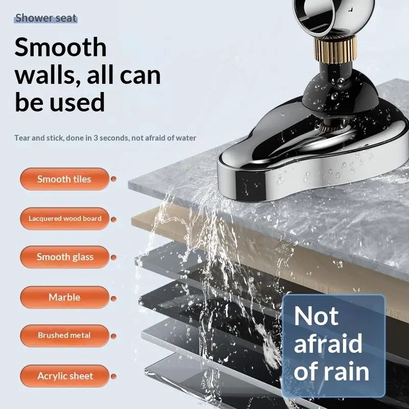 

Настенный регулируемый держатель для ручного душа из АБС-пластика, хромированный, черный, серый, кронштейн для душа в ванную комнату