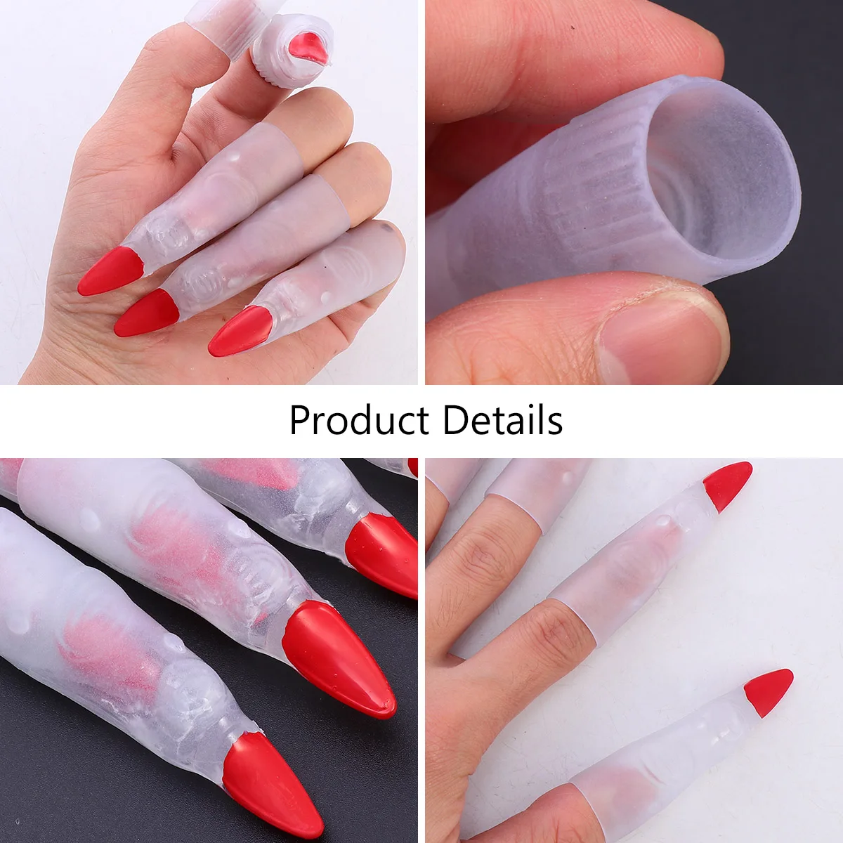 

30 PCS False Nails Halloween Props Finger for Cosplay Decor Witch Fingers Decorate Fake Zombie Cover