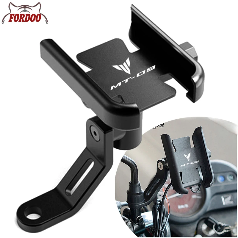 For Yamaha MT09 MT-09 SP Tracer MT 09 FZ09 FJ09 Motorcycle CNC Handlebar Mirror Mobile Phone Bracket GPS Stand Holder 2022 2023