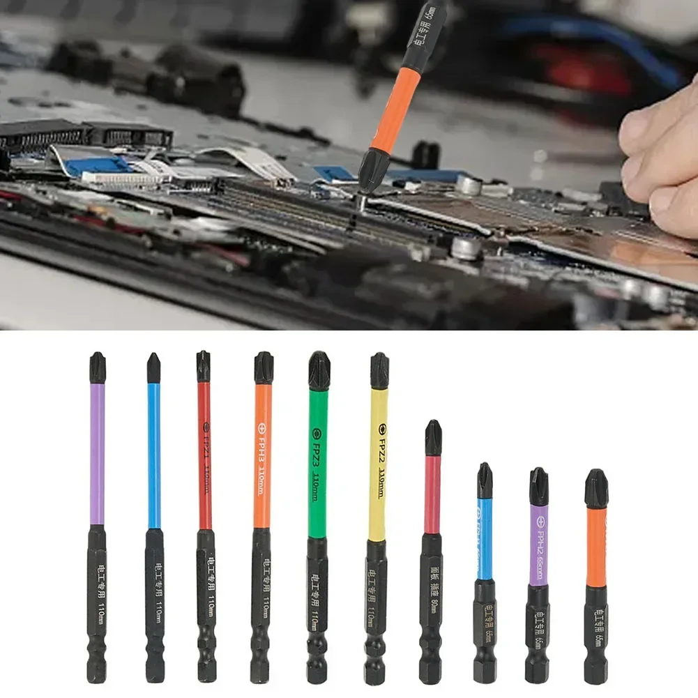

Hot Sale Practical PZ Screwdriver Bit Cross Screwdriver 10pcs Color Differentiation FPH1 FPH2 FPH3 For Electrician