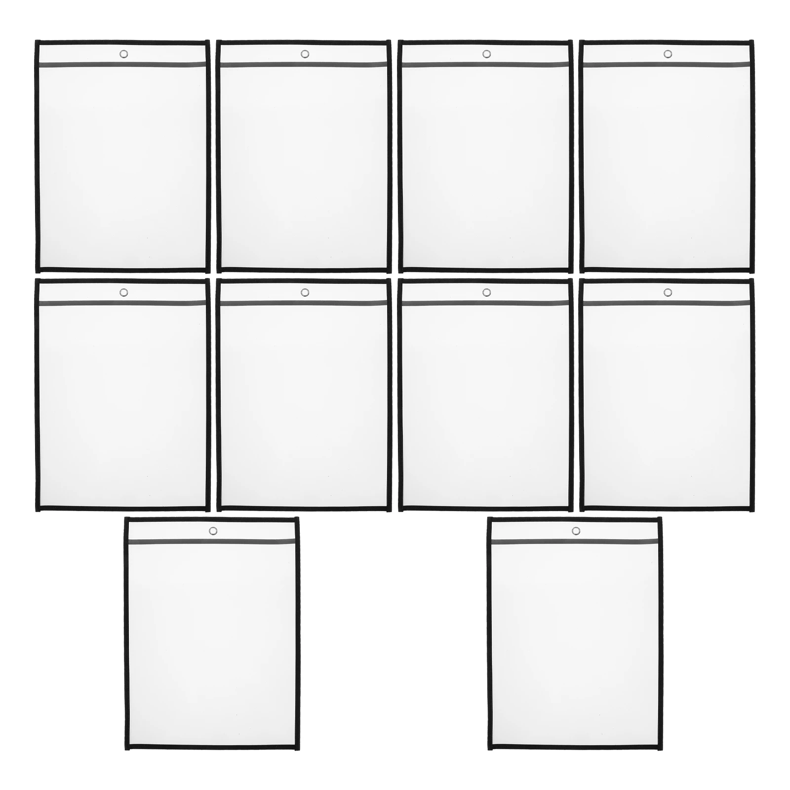 

6pcs File PET Document Holders Paper Storage Office Paper Storage Sleeve Study Accessories Reusable Clear Sleeves