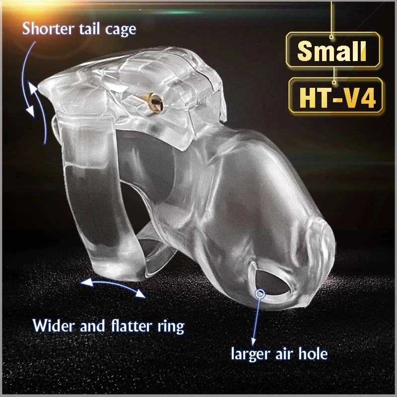 2023 New V4 Male Resin Chastity Device,Cock Cage With 4 Sizes Penis Ring,Cock Ring,Adult Game,Chastity Belt Sex Toys For Men 18+