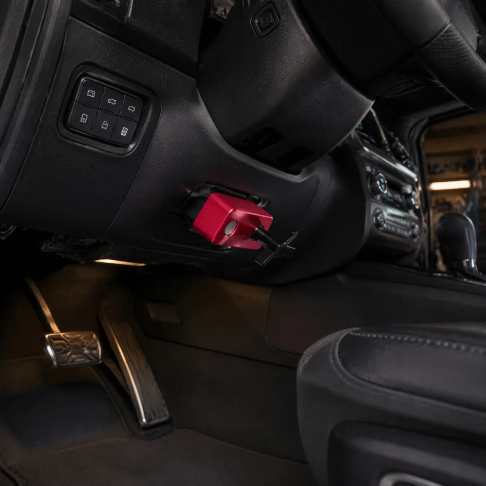 Red Aluminum Alloy Port Lock Anti-Pry Easy Install OBD Port Protector Anti Theft Device Vehicle