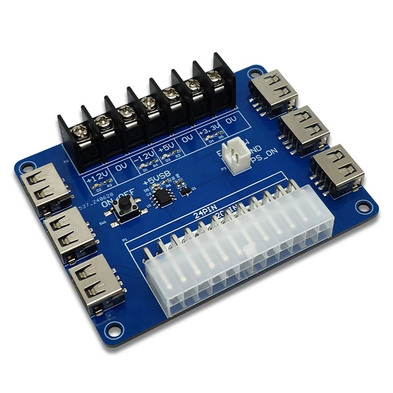 20 Pins 24 Pins ATX Power Adapter Board Power Pickup Board Power Module USB Charging Desktop Chassis Power Supply 5V