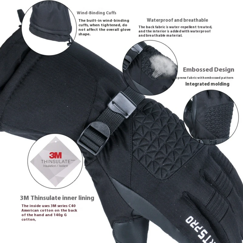 M/L/XL 男性女性冬スキーグローブ防水タッチスクリーンスノーボードグローブオートバイ乗馬雪暖かい防風サイクリンググローブ