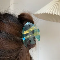 Muweordy Transparent Fish Hair Claw Ocean Series Crab Hair Clip Acetate Claw Clip Creative Design Hair Accessories for Women