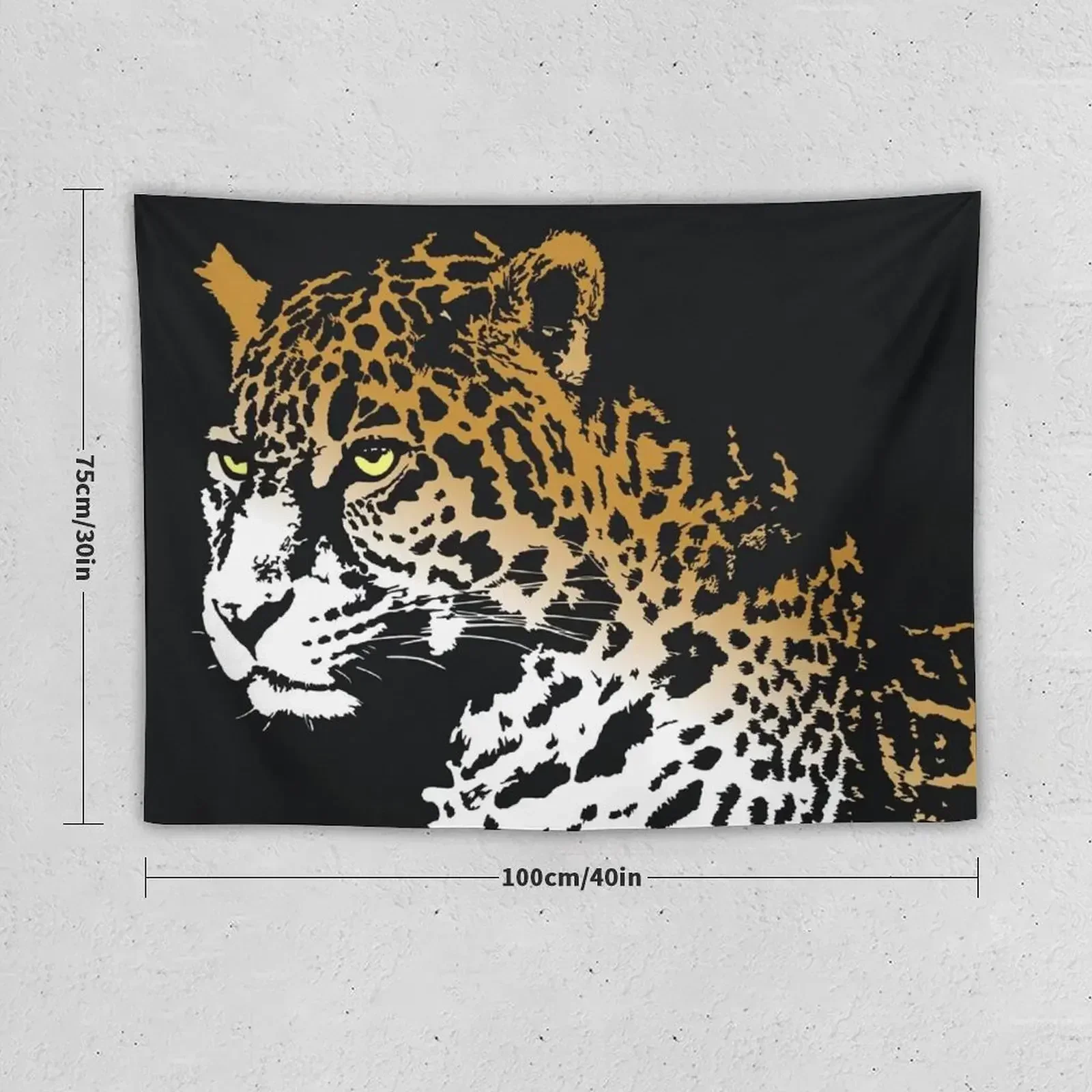 Wild Jungle, Jaguar Stare, Tapestry Room Decoration Korean Style Bedroom Decoration Tapestry