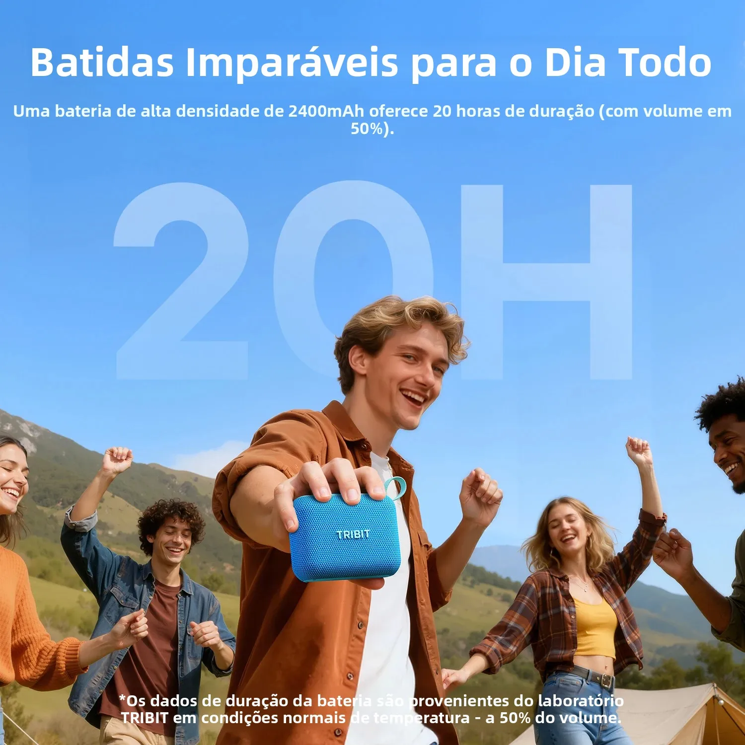 Caixa de Som Portátil Bluetooth Tribit PocketGo IP68 à Prova d'Água BT6.0 com Microfone Integrado TWS APP EQ para Festas ao Ar Livre, Camping e Viagens — foto 3