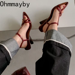 Summer Narrow Band Heel Women Sandals Fashion Pointed Toe Singbacks Pumps Stripper Party Female Sandalias