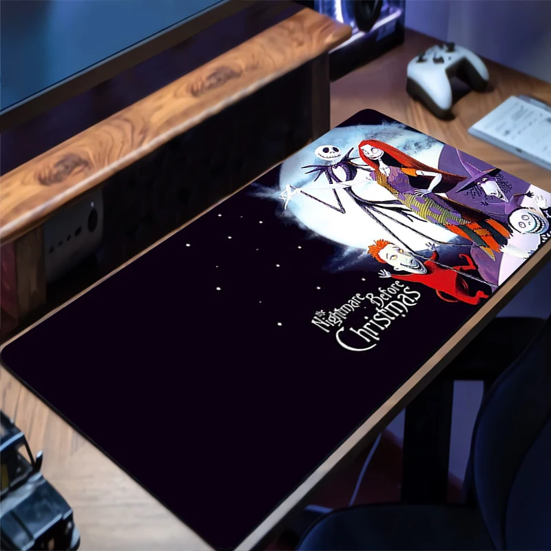 

Mouse Pad Desk Mat Anime Play Mat Gaming Disney Movies J-Jack S-skellington Mousepad Speed Computer and Office Gamer Cabinet Pad