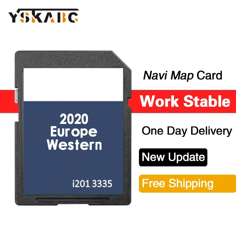 Free Shipping Navigation Card for VW Europe West SD Card Sat Nav RNS 310 V12 Unit System Sat Nav