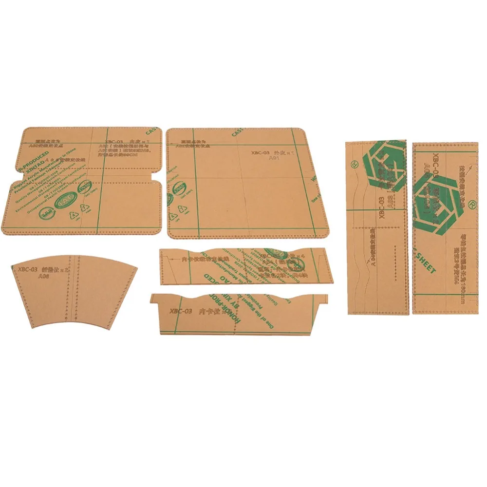 

XBC-03 Wallet Making Template Acrylic Transparent Zipper Purse Making Template Precision Clear Wallet Making Pattern