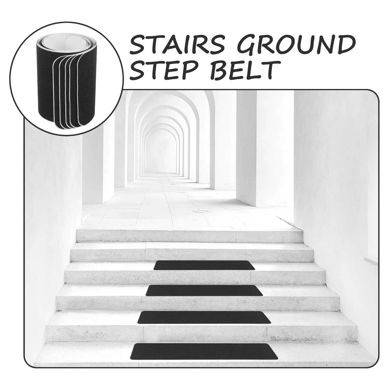 

5Pcs Anti-Slip Stair Treads PVC Grip Tape Wear Resistant Non-Slip Floor Strip for Indoor Outdoor Use Stair Covers
