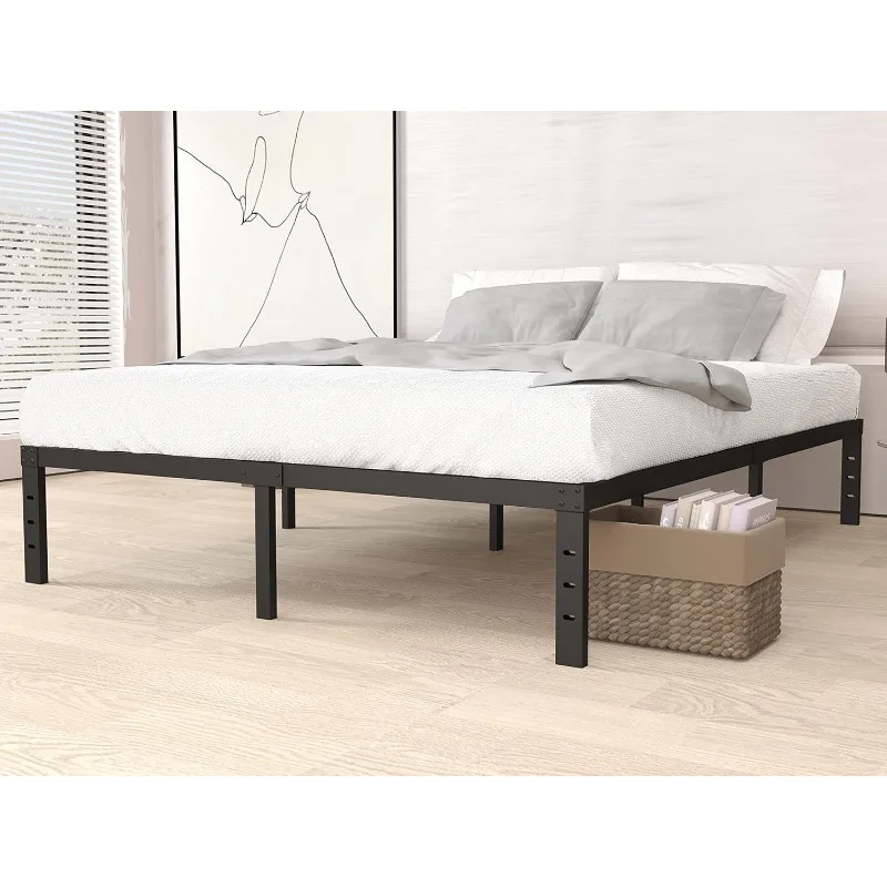 

14 Inch Queen Bed Frame Metal, Platform Bed Frame Queen Size No Box Spring Needed, Easy Assembly, Heavy Duty, Noise Free
