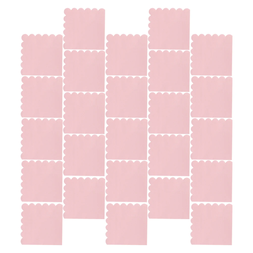 

100 Pcs Pink Fan Napkin Event Napkins Paper Party Birthday Pastel Dessert Dinner