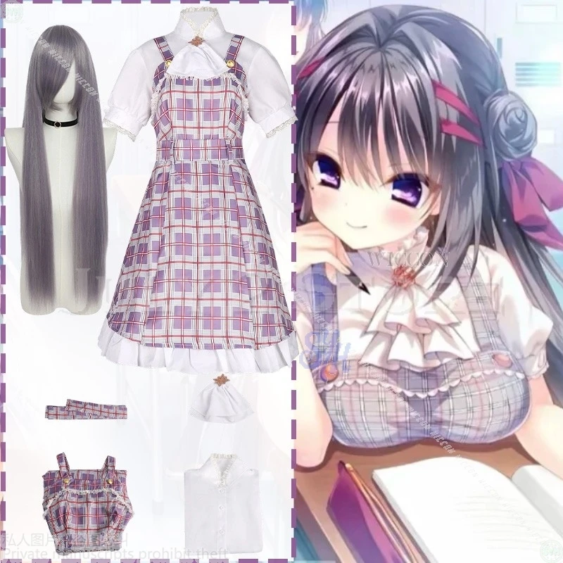 Festa de halloween carnaval traje anime galgame manakashi não yuri wa akaku somar cosplay kanzaki manami traje kawaii jk escola