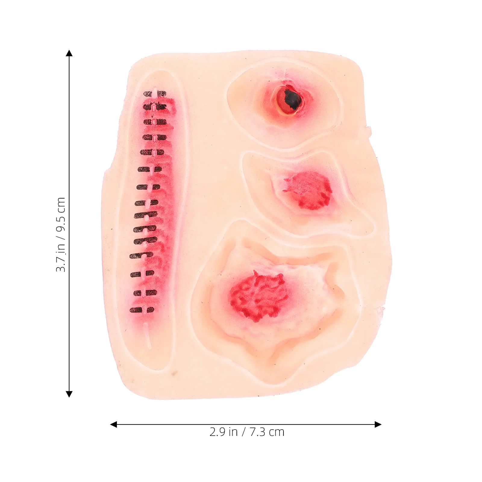 قطعتان من ملصقات ندبات الرعب المقاومة للماء من اللاتكس لتزيين الجسم المؤقت لتصميم إصابة الدم لحفلة الهالوين