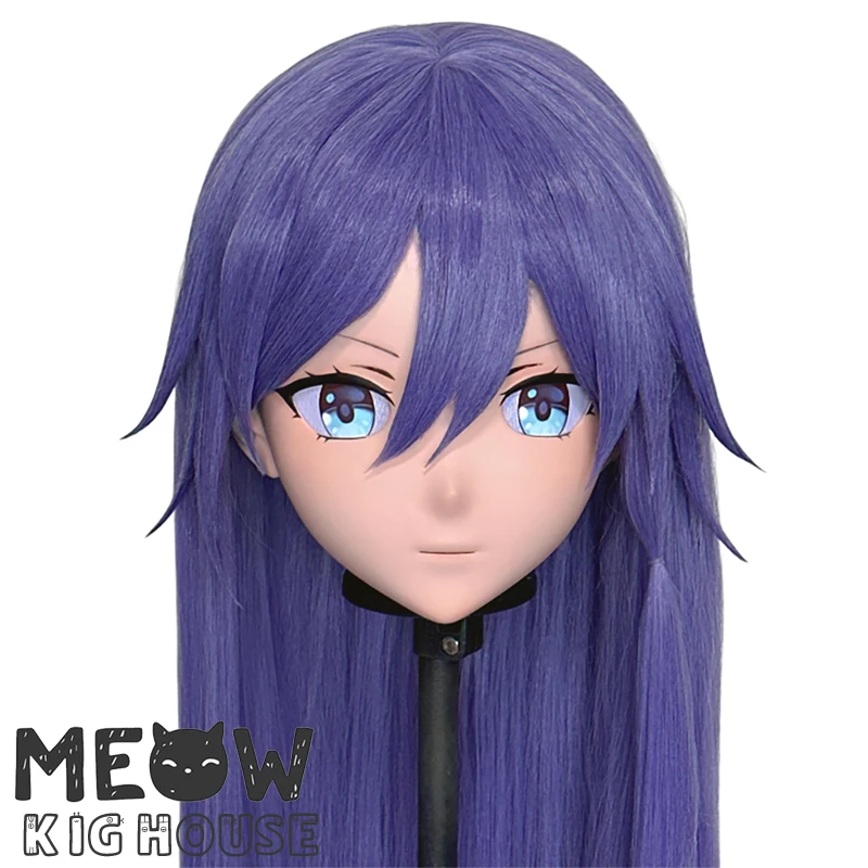 

(MEO487) Customize Handmade Full Head Lockable Crossdress Male to Female Japanese Cartoon Anime Game Character Kigurumi Mask