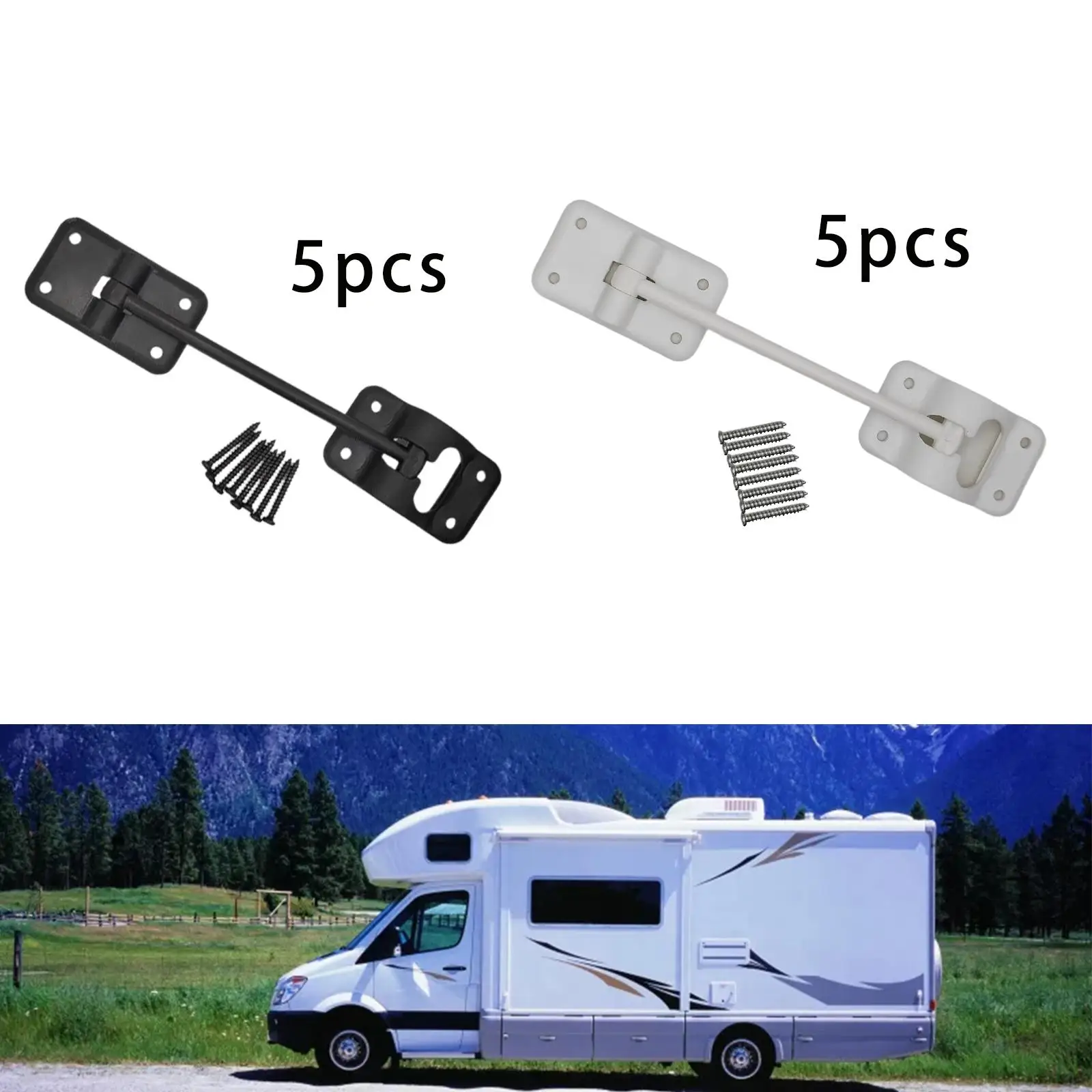 5x RV T Style Door Holder RV Accessories Easy to Install Premium High Hardness Spare Parts Door Latch Holder for Camper Trailer