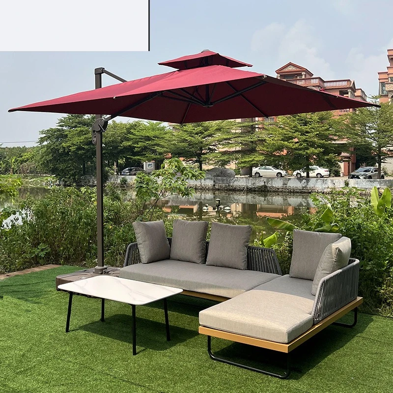 

Диван-мебель для отдыха на открытом воздухе, плетеный из веревки, открытый сад, двор, снаружи, маятник, водонепроницаемый солнцезащитный крем, плетеный вручную для нескольких человек