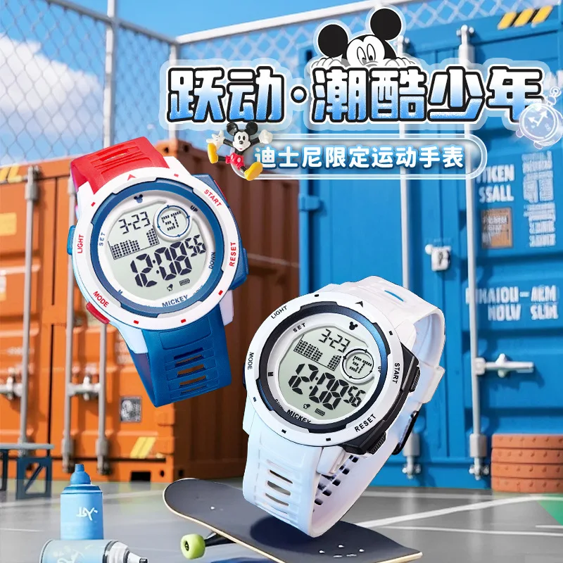 

Оригинальные наручные часы Disney, модные спортивные электронные часы для студентов, многофункциональные креативные светящиеся часы 159