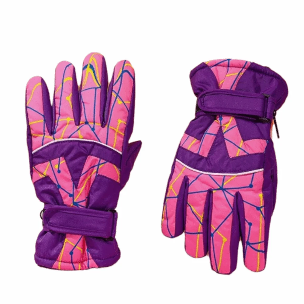 

Waterproof Children Snow Mittens Windproof Multi-Color Kids Ski Gloves Thermal Non-slip Outdoor Thermal Gloves Skiing