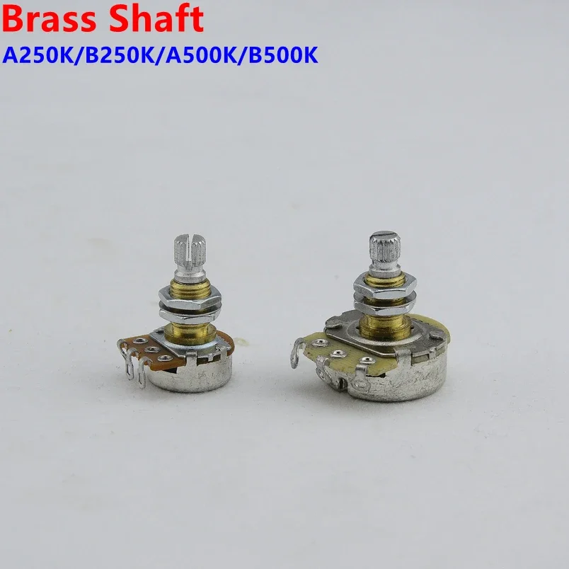 【Made in Korea】1Set Guitar Accessories Alpha Brass Shaft  Potentiometer(POT) For Electric Guitar Bass A250K/B250K/A500K/B500K