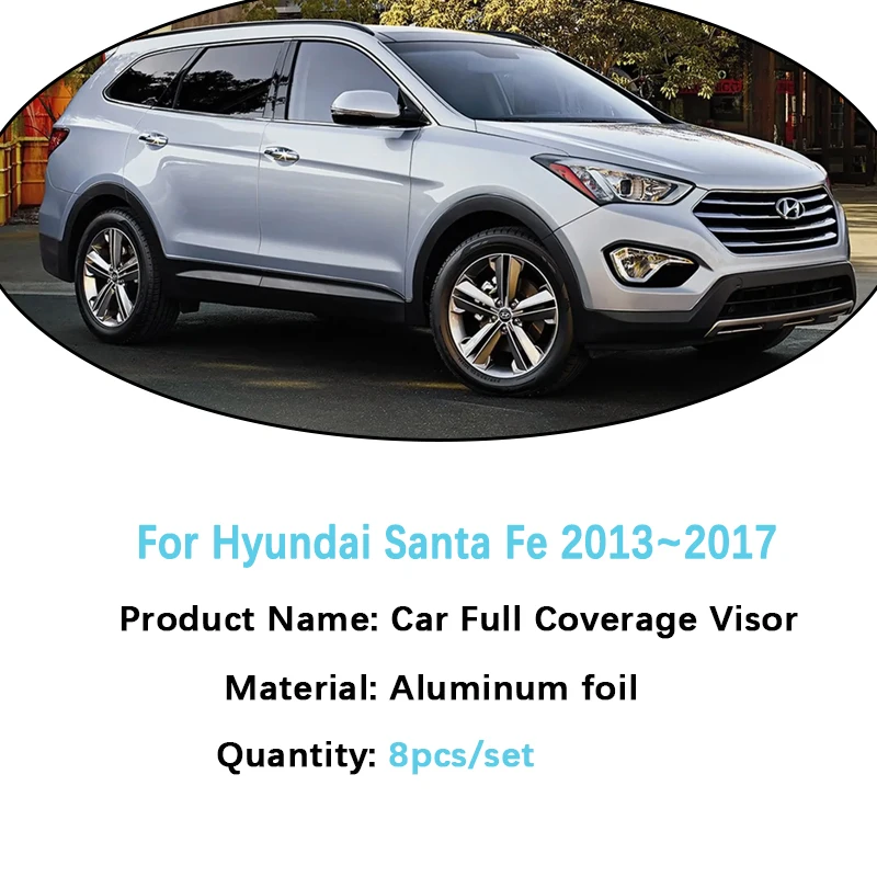 For Hyundai Santa Fe 2014 Accessories DM 2013~2017 Car Full Windshield Full Surround Sunshades Window Visor Car Accessories 2015