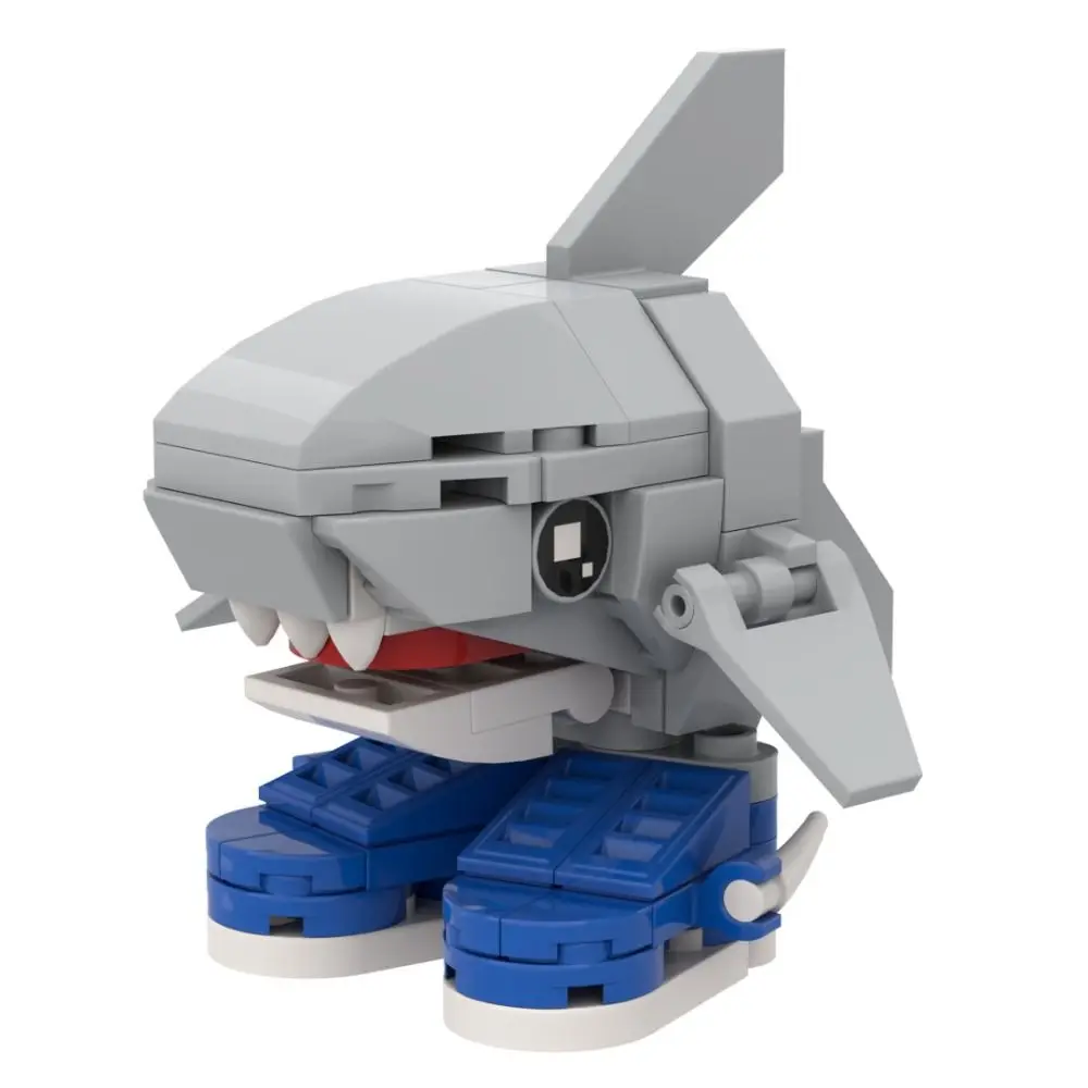 Hai Figur Tralalero Tralala Figur Ornament Lustige Puppe Montage Tungtungsahur Bausteine Beweglich Gelenk