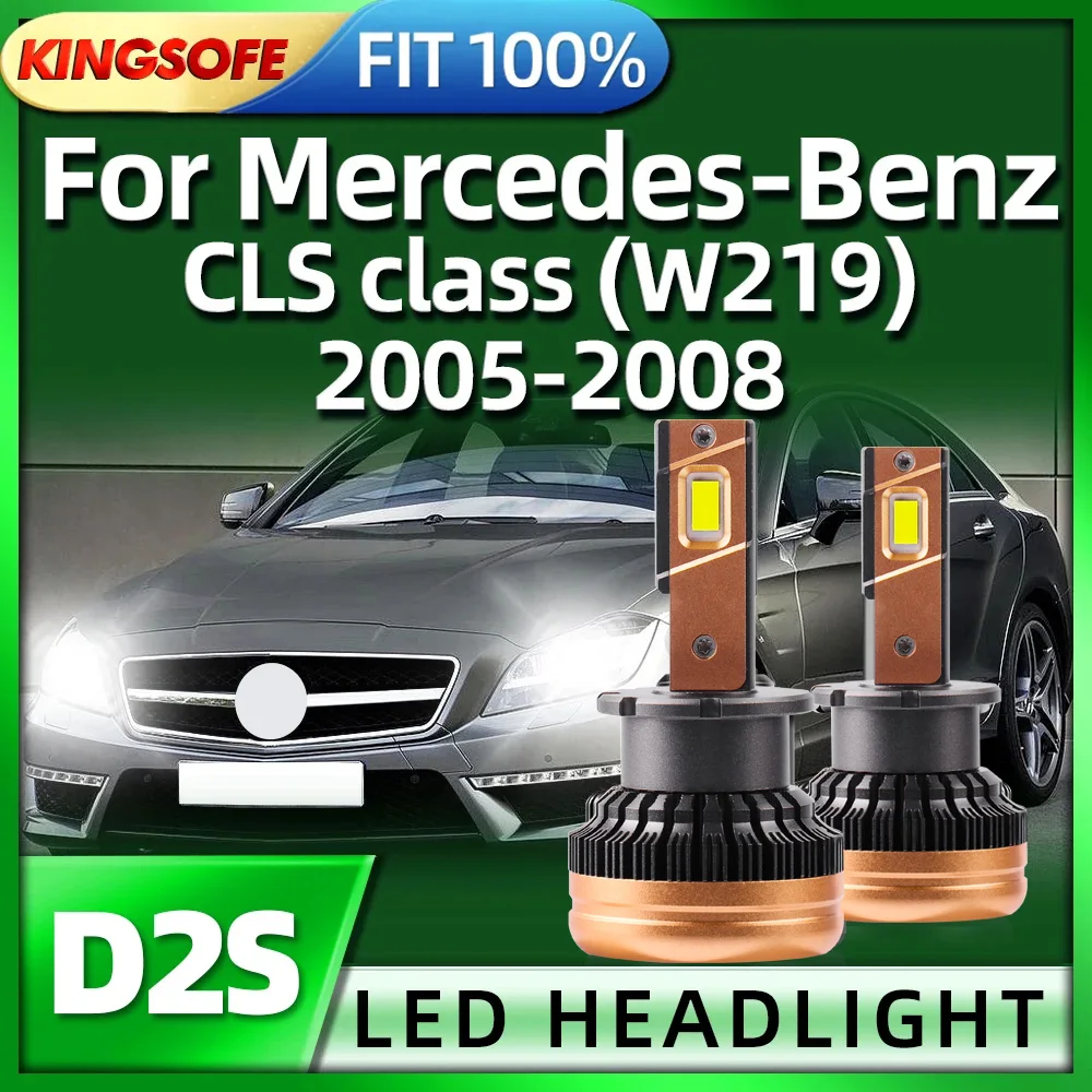 KINGSOFE Led Headlight 30000LM 120W Auto Bulbs D2S HID Car Light For Mercedes-Benz CLS class (W219) 2005 2006 2007 2008