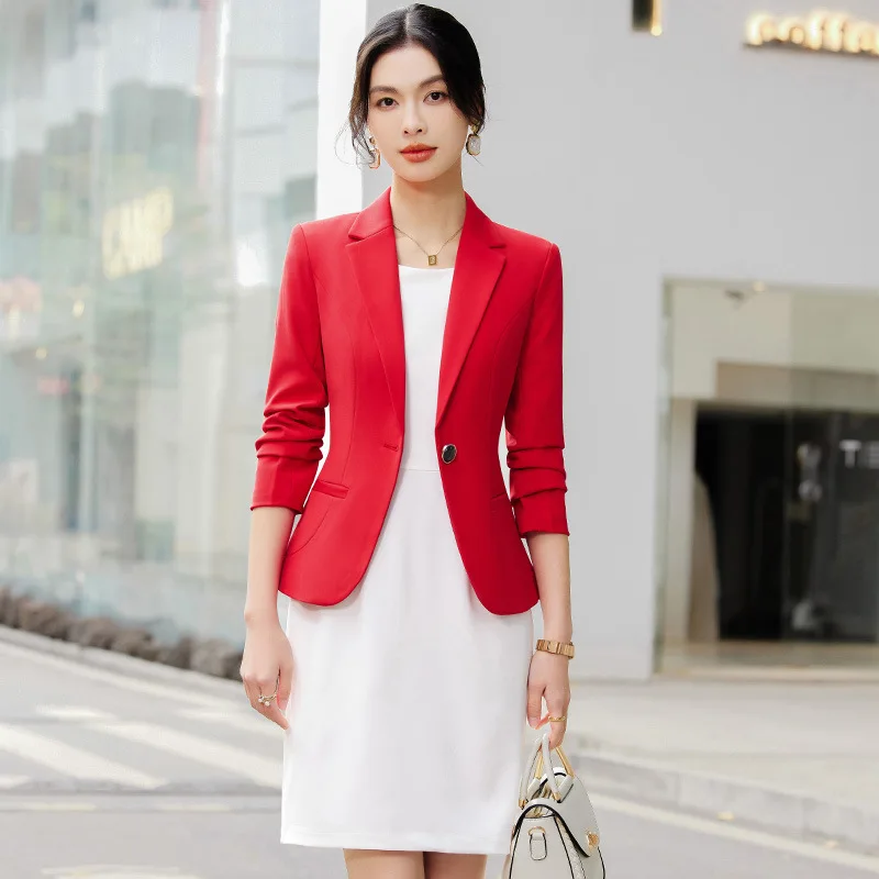 Abrigo Mujer New Fashion Women 2024 New Spring Formal Blazer OL Slim Long Sleeve Jacket Business Office Ladies Jaqueta Feminina