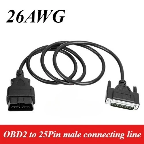 OBD2 Male to DB Series Connector Cable OBD to DB25 Male Diagnostic Equipment Data Wire OBD Male to DB26 Pin Female Adapter Line