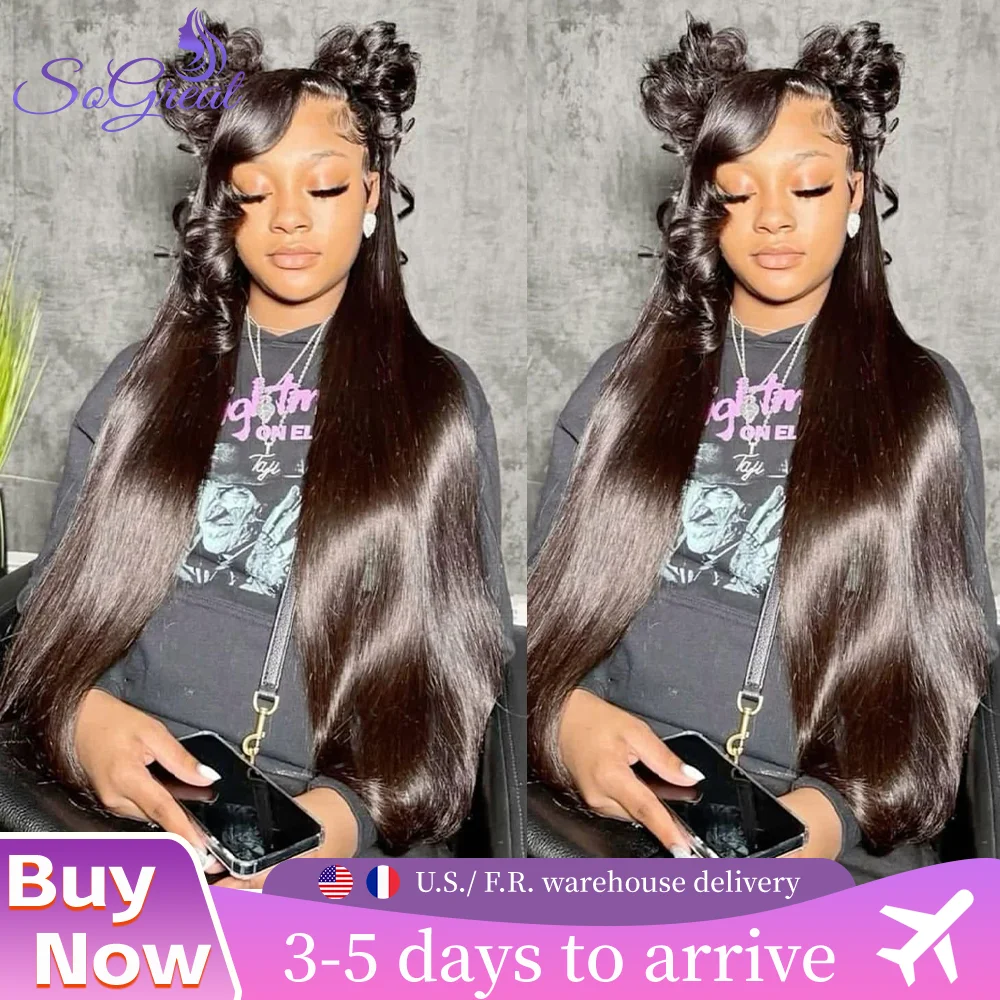 

Натуральные прямые парики из человеческих волос, 13x6 HD кружевной фронтальный парик, 30-40 дюймов, 13x4 бразильский предварительно сформированный фронтальный черный парик для женщин, плотность 200%