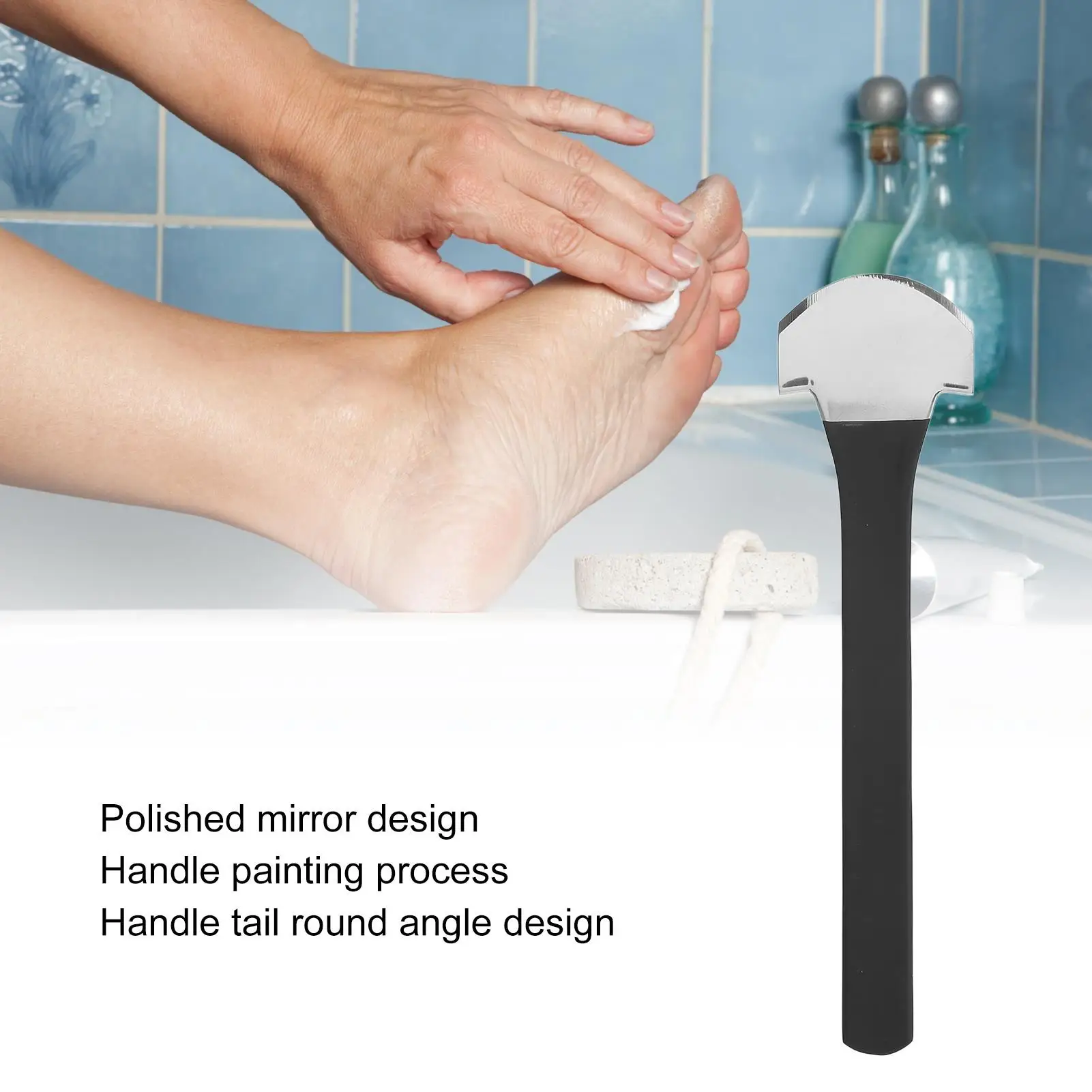 Black Fan Blade Pedicure Tool - Toenail Knife for Effortless for foot Care