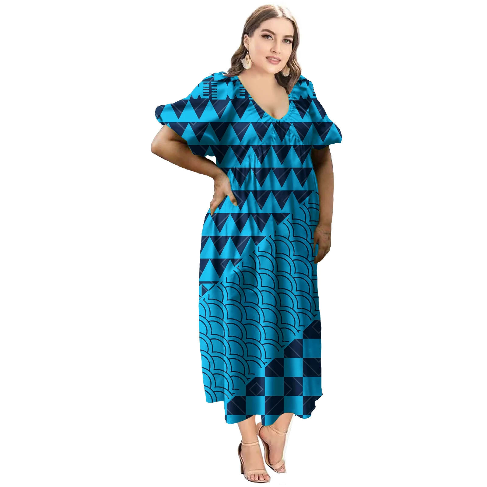 Casual Women Dresses Elegant Clothing Print On Demand Samoan Polynesian Tribal Print Ladies Dresses Women Clothing