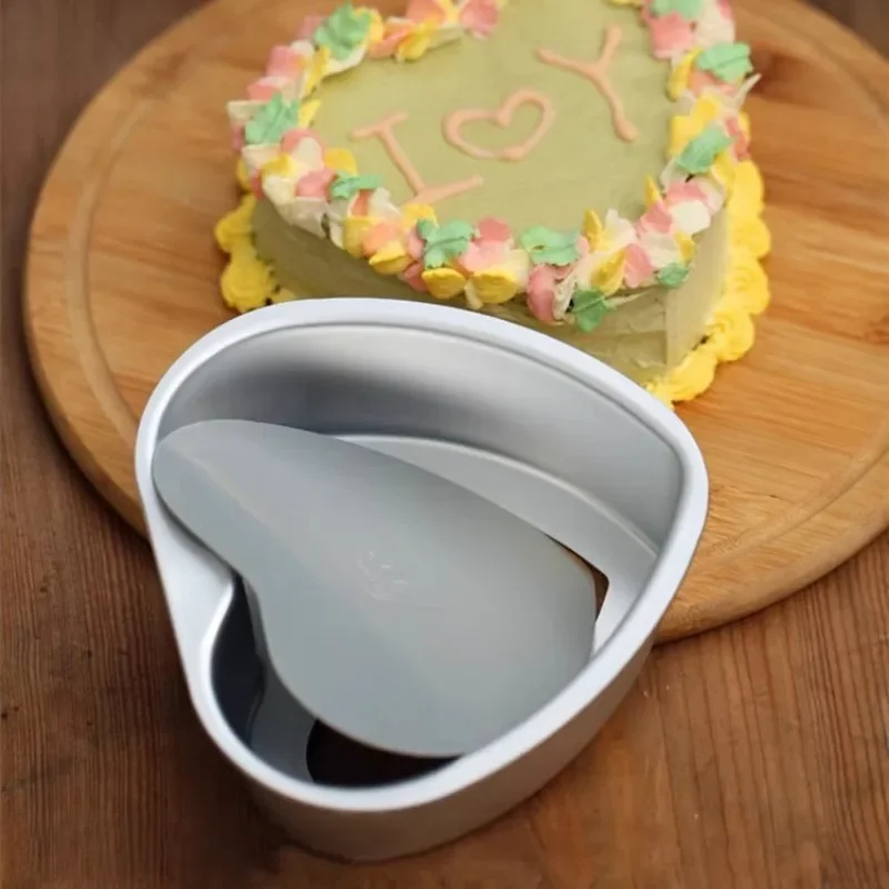 

6-Inch Heart-Shaped Bottom Live Buckle Mold Easy To Release Carbon Steel Chiffon Cake Tool Pastry Baking Mold reposteria미니어처 몰드