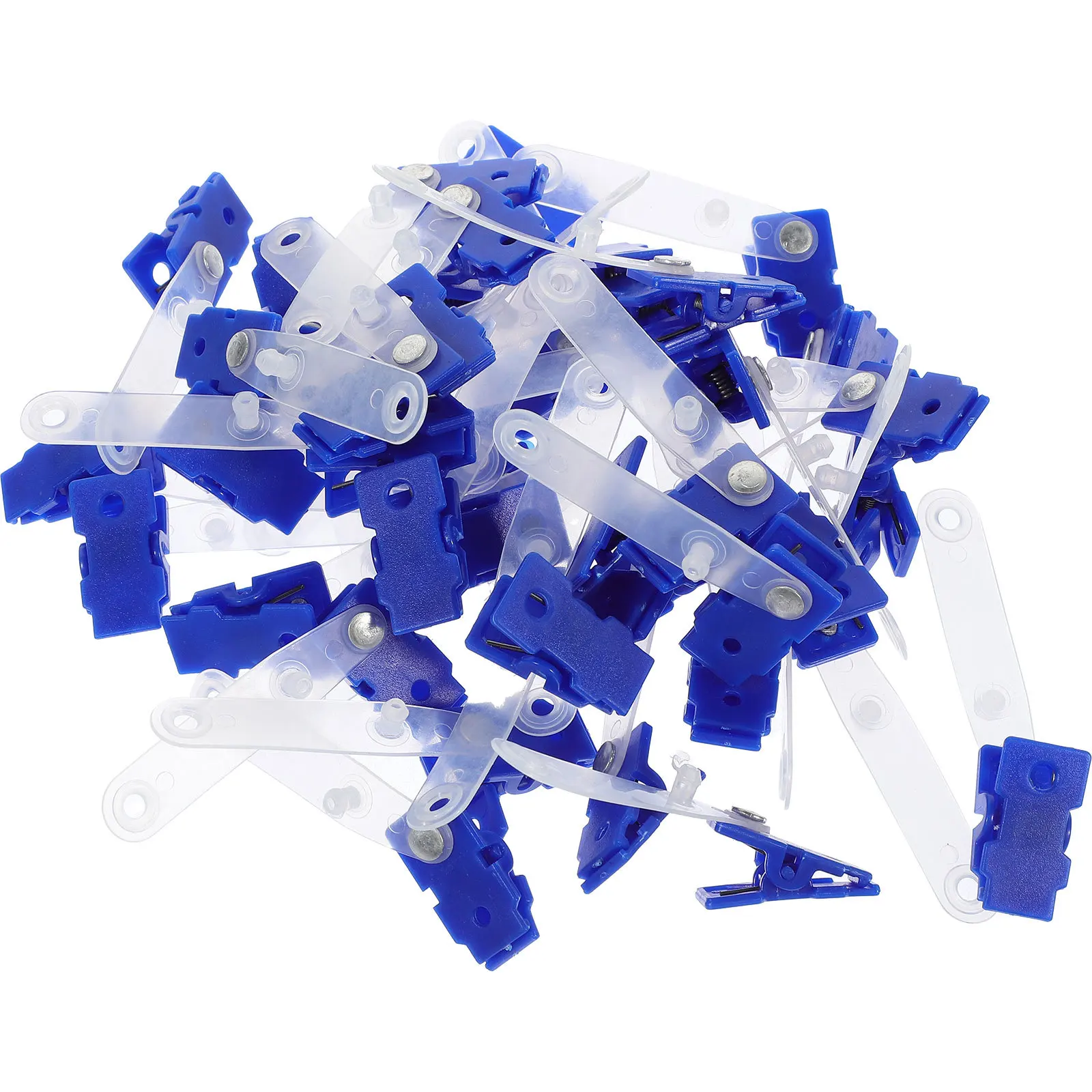

100Pcs Plastic Badge Clips Sturdy Small Id Card Holders Ideal for Office School Events Work Badge Clips Name Tag Holders