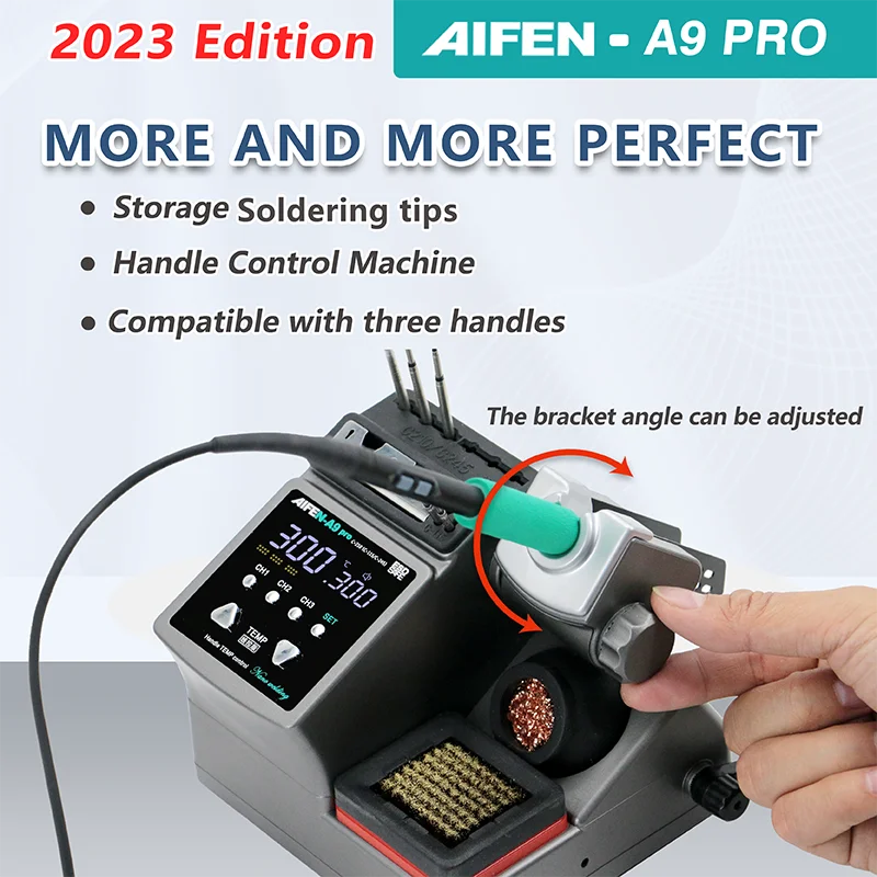 AIFEN-A9PRO Soldering Station Compati Soldering Iron Tips C210/C245/C115 Handle Lead-free Electronic Welding Rework Station