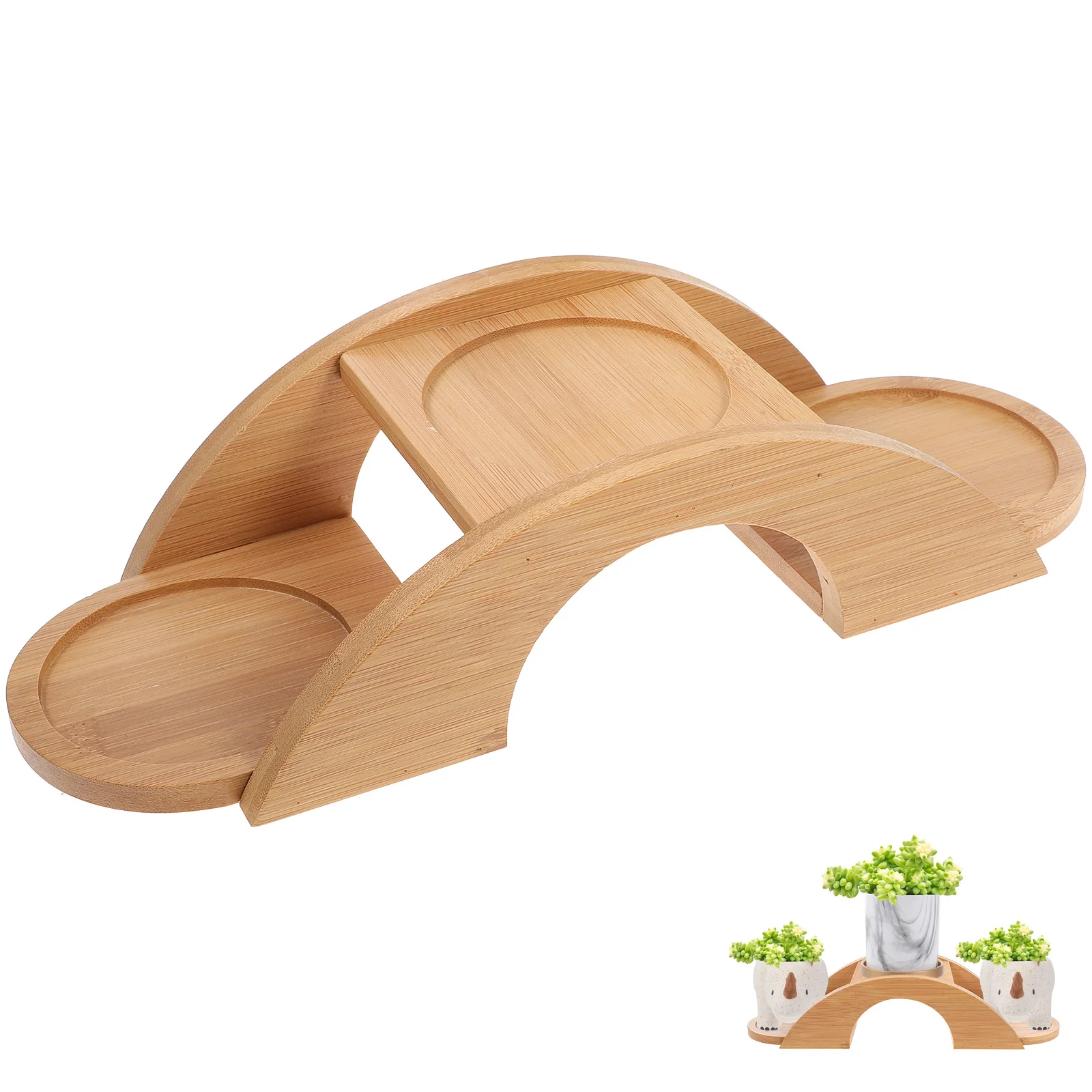 

Wooden Flower Succulent Potted Rack Stand for Succulents Durable Waterproof Plant Shelf Holder Home Office Decor Planter Rack