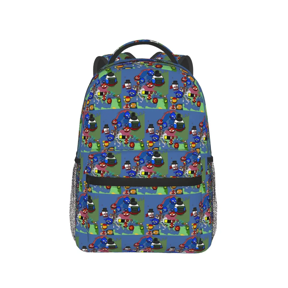 Mochilas Countryball para meninos e meninas, mochila infantil, mochila infantil dos desenhos animados, bolsa de ombro de grande capacidade