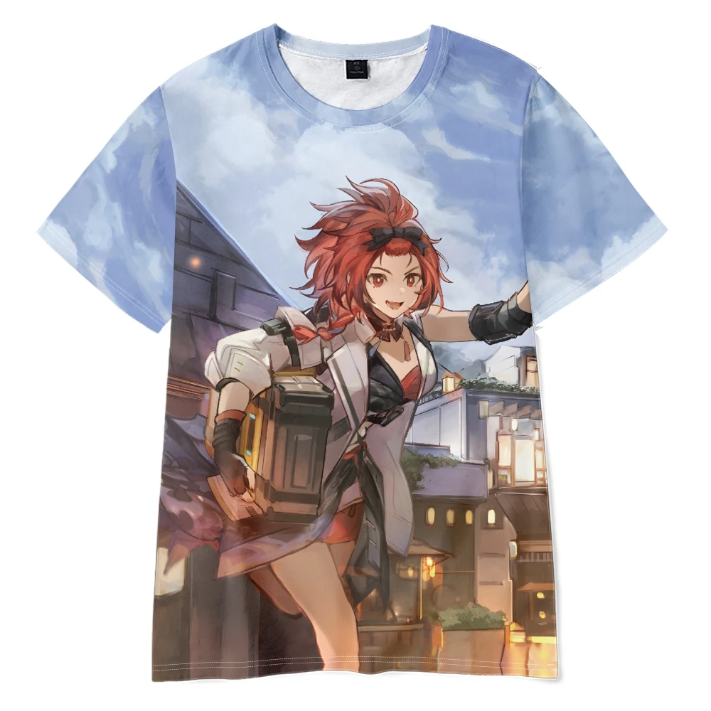 Anime Wuthering Waves Cosplay Merch Summer T-Shirt for Unisex Fashion Outits Harajuku Short Sleeve Cotton Blend Funny Blouse