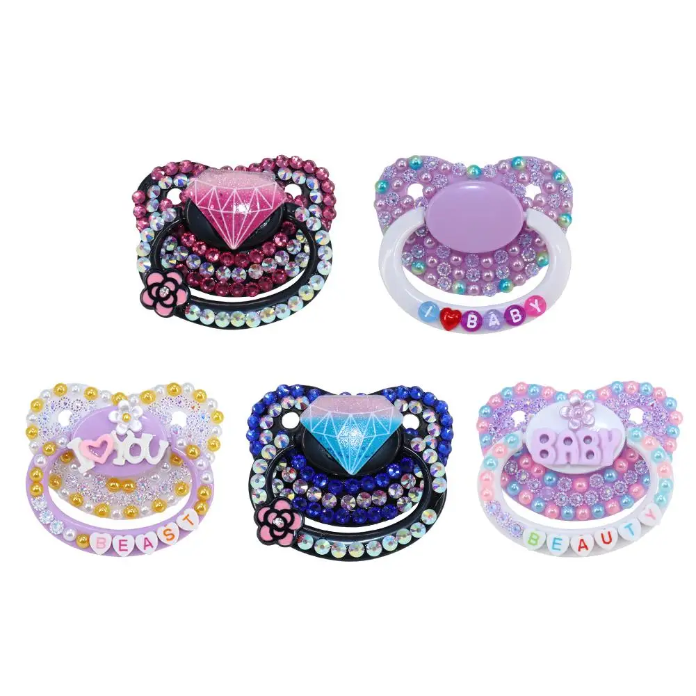 Adult Play Mouth Soft Comfortable Pacifier Party Funny Stickers Diamond Baby Soothing Emotion Big Pacifier