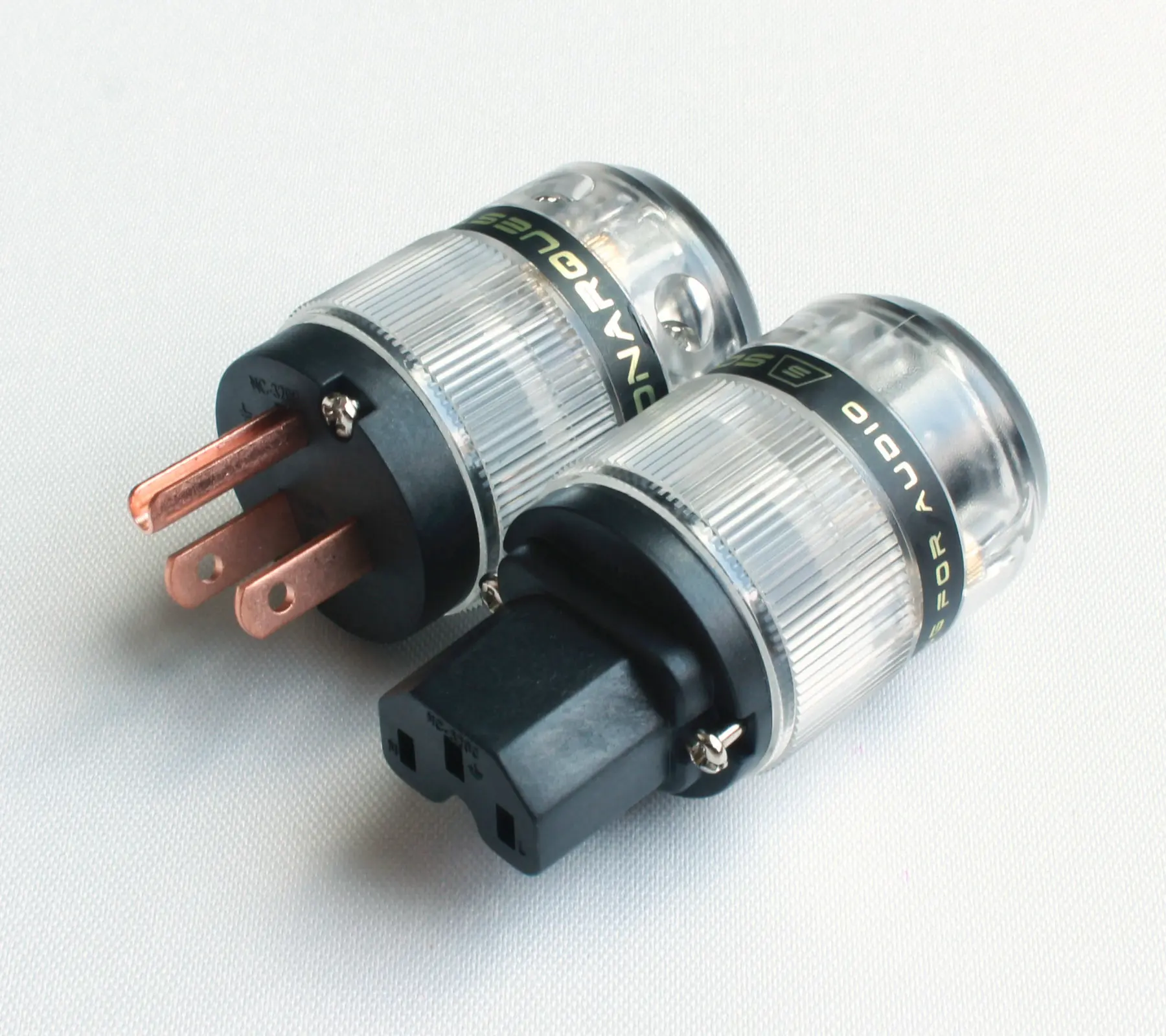 

SONARQUEST Power Plug SE-RP(B) + SE-RC(B) Red Copper HIFI US Male & Female IEC High Quality Diy Connector