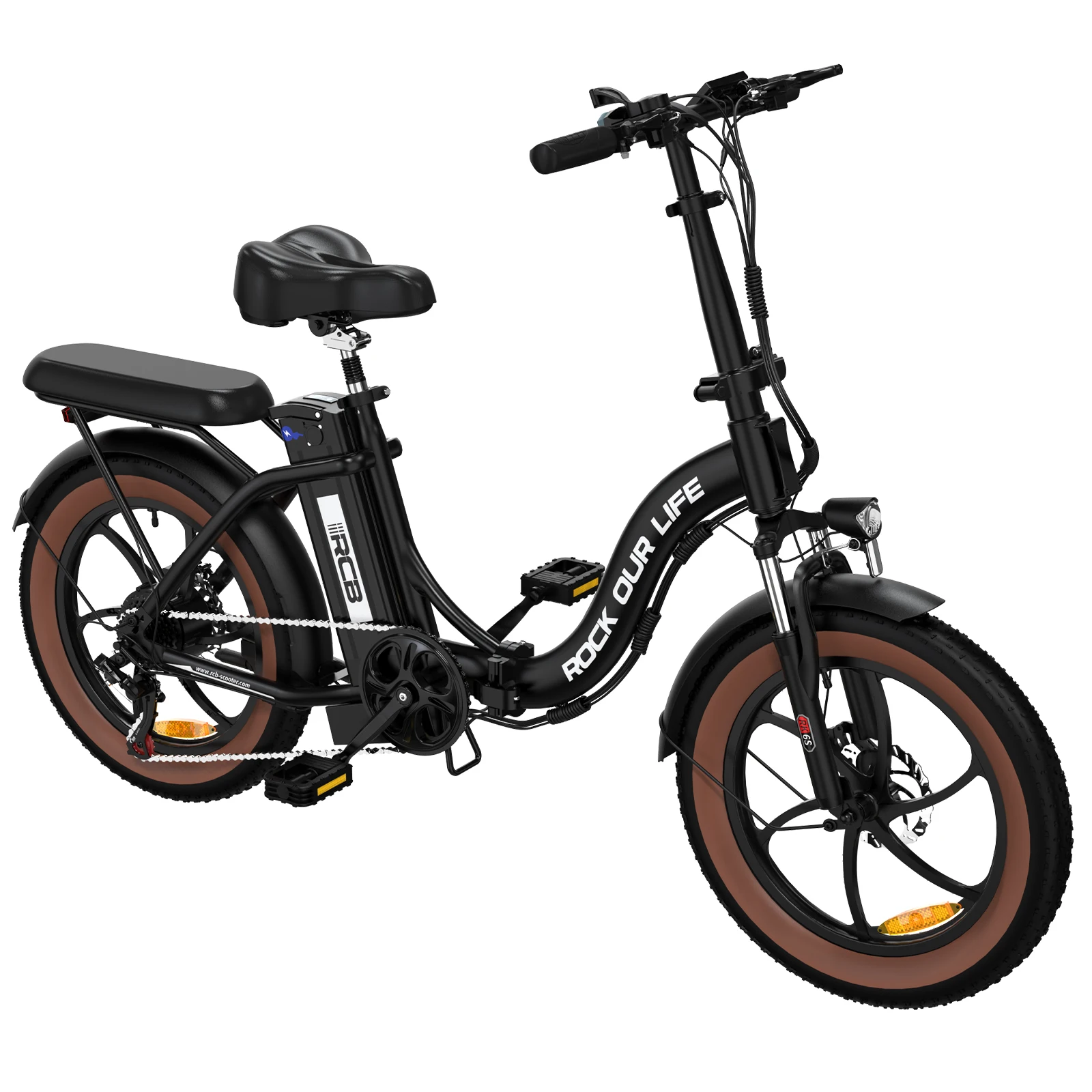 EU UK Stock Foldable Full Suspension 20 Inch 500W Carbon Steel Folding Bicycle view 5