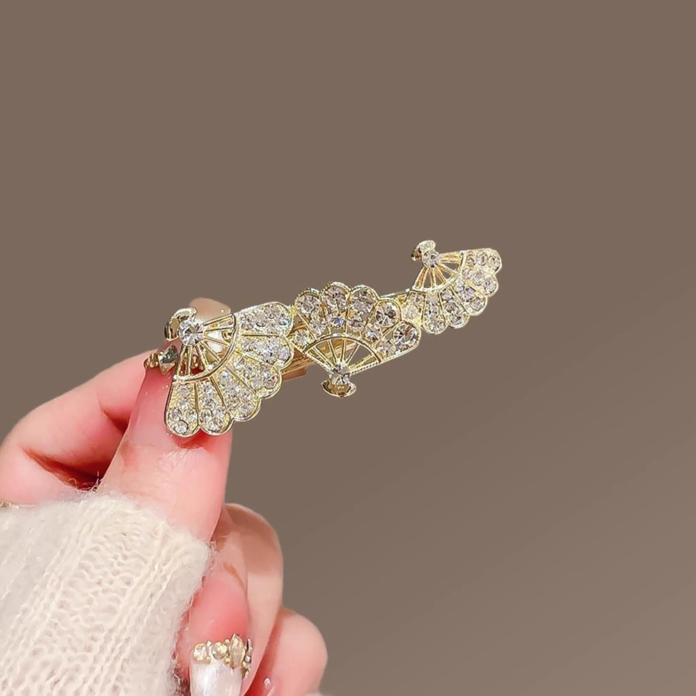 

Роскошная заколка для волос со стразами, заколка для волос, блестящие заколки с веером, свадебные головные уборы для женщин и девочек, подарок