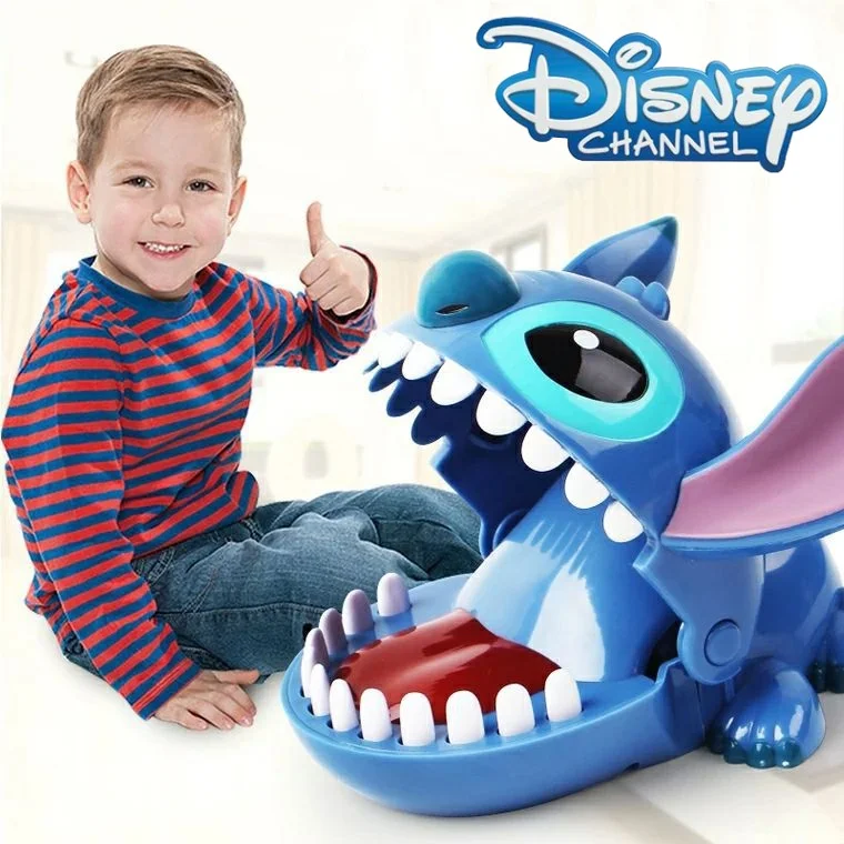 

Disney Stitch Bite Finger Figures Anime Stitch Dentist Push Teeth Funny Game Model Toys Birthday Gifts for Kids Baby Toy