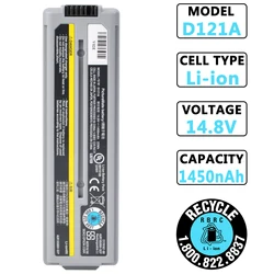 1450mAh Li-ion D121A Printer Battery for Epson PictureMate Charm PM 200 ,Printer Charm PM 225 Accumulator