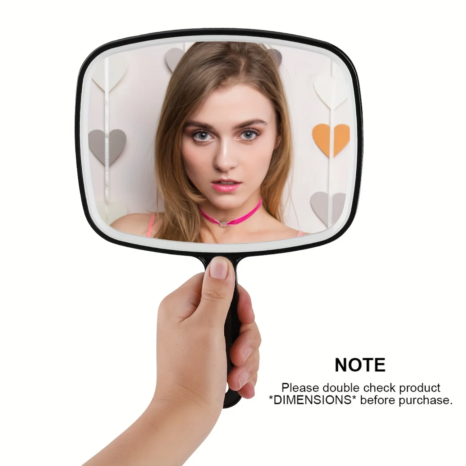 Portable Handheld Vanity Mirror 10.3x7.3 - Elegant Oil-Rubbed Finish, Character Design, Wall-Mount Option Bathroom vanity